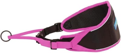 Verstelbare Hondenriem - Handsfree Riem - Canicross Mushing - Optimale Trekverdeling - Grote Achterzak - Roze Zwart