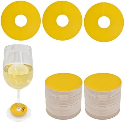 Dailygoods- Wijnglasetiketten 100 Stuks - Kraftpapier - Gepersonaliseerd - Voor Wijn- en Cocktailglazen - Voor Feestjes en Evenementen - Unieke Sfeer - Etiketten