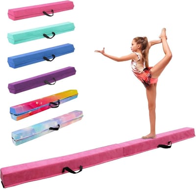 Opvouwbare Turnbalk - 2.4m, 2.7m of 3m - Antislip Yoga & Gymnastiek Trainingsmateriaal