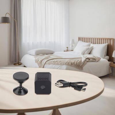 Draadloze Beveiligingscamera - Lokale Opname Camera - Thuis Bewaken - Offline Werking Geen Internet - 7.3x5.5x4cm - Zwart