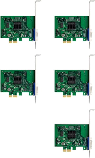 Videokaart Uitbreiding - Grafische adapter - PC Uitbreiding - Laag Stroomverbruik - 5 Stuks - Zwart