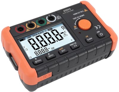Digitale Aardingsmeter - Grondweerstandstester - Elektrisch Onderhoud - Breed Spanningsbereik - 0-1500V - Grijs