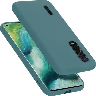 Cadorabo Hoesje geschikt voor Oppo FIND X2 PRO in LIQUID GROEN - Beschermhoes gemaakt van flexibel TPU silicone Case Cover