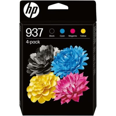 Original HP Tintenpatrone 937 (6C400NE), bis zu 1450 Seiten bzw. 800 Seiten, Multipack, CMYK