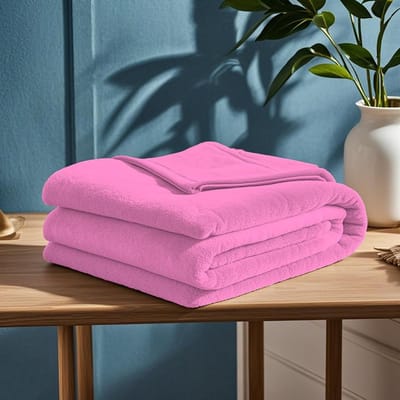 Wollige Deken - Zachte Pluche - Gezelligheid Thuis - Dubbelzijdig Zacht - 60 x 120 cm - Roze