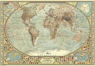 Wereldkaart Legpuzzel voor Kinderen en Volwassenen - 3935 Stukken