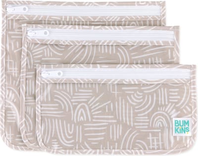 Bumkins - Clear Front Travel Bags | Reistasjes met Doorzichtig Venster (3 stuks) - Wander