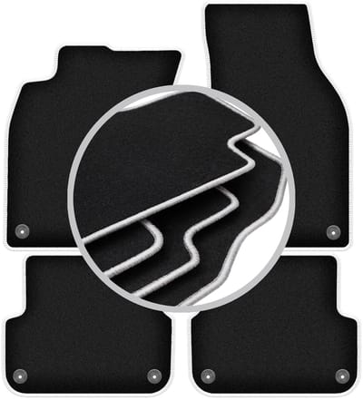 CARLUX-SILVER automatten voor: Audi A6 C6 sedan, stationwagen, avant (2004-2006)
