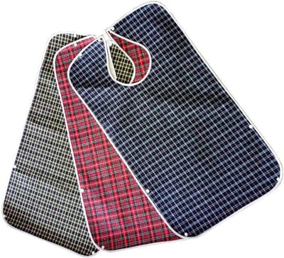JHUBERS- Slabbetjes Volwassen - Wasbare Slabbetjes - Slabbetje met Kruimelvanger - Waterdichte Slab - 3-Pack - 78x44 cm - Eetschort