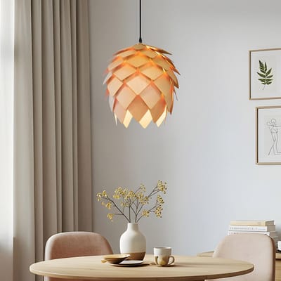 LumenXL Modieuze hanglamp in houtoptiek Indore