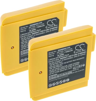 Reservebatterij Set - Accu Pack - Meetinstrumenten Voeden - Hoge Capaciteit - 5200 mAh - Geel