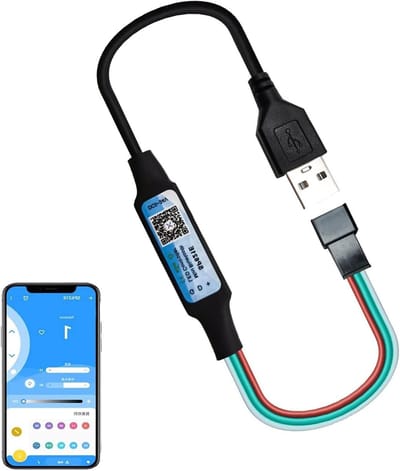Mini Bluetooth LED Controller voor 5-24V RGB LED Strips - DC 5V, Muziekgestuurd, iOS/Android App Controle