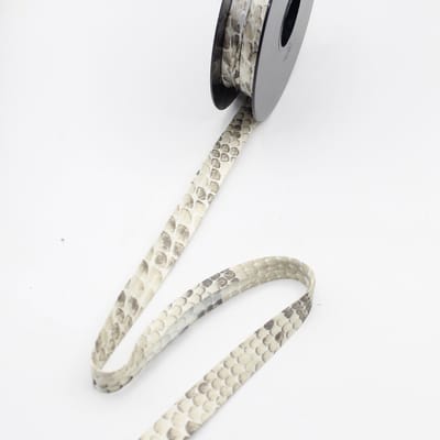 20 Meter BIAISBAND SATIJN met LUIPAARDPRINT, Afgewerkt 15+6+6, MADE IN ITALY, Prima Kwaliteit