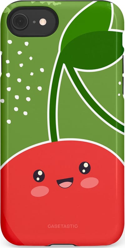 Casetastic Hoesje Geschikt voor Apple iPhone 7/8/SE - Stijlvolle Beschermende Duo-layer Case - Kersenkus