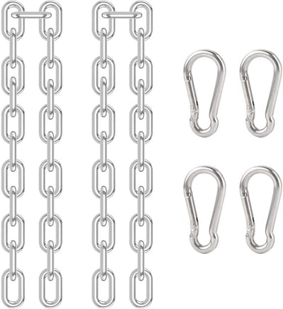Hangstoel Ketting - Hangbenodigdheden - Veilig Ophangen - Roestvrij Staal - 60 cm - Zilver