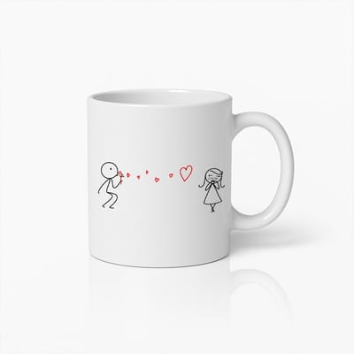Lieve Liefdespijl Mok – Schattige Romantische Koffiebeker met Hartontwerp
