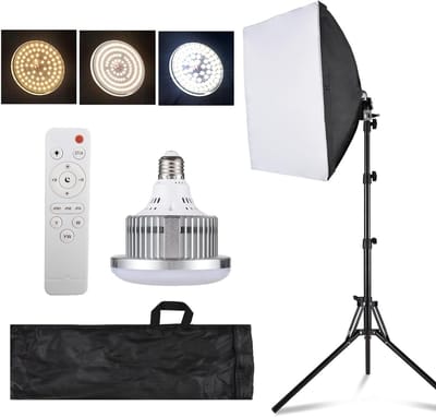 Professionele Fotostudio Verlichtingsset met 40x40cm Softbox en 85W LED voor Portret- en Productfotografie