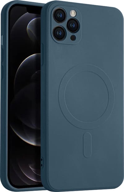 Casify Siliconen Hoesje geschikt voor MagSafe iPhone 11 Pro Max Hoesje - Blauw