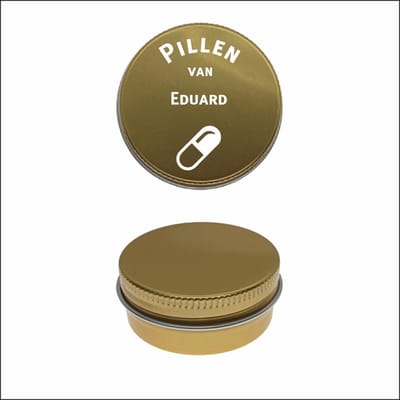 Pillen Blikje Met Naam Gravering - Eduard