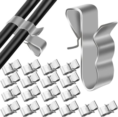 RVS Kabelclips voor Montage - 50 Stuks Kabelhouders voor Zonnepanelen, Trailers en Elektrische Installaties