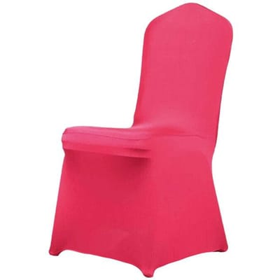 Housse de chaise de banquet de mariage, 1 pièce, housse de siège élastique de haute qualité, couleur unie, housse de chaise tout compris, housse de chaise de fête de vacances 1pcs chair cover rouge rose