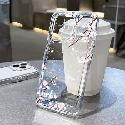 Zacht Bloemen Telefoonhoesje Voor iPhone 11 Hoesje iPhone 13 15 12 14 16 Pro Max XR X XS 7 8 Plus SE  Siliconen Schokbestendig Transparant Hoesje For iPhone 14 gray