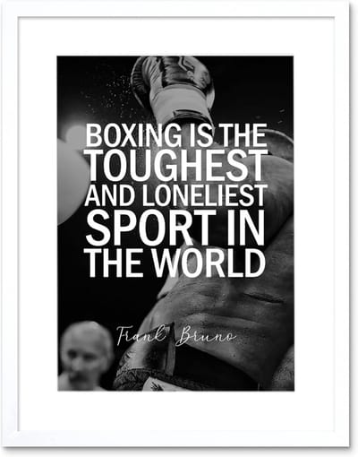 Poster Boksen Quote Vechtsport Inspiratie Ingelijste Muurkunst
