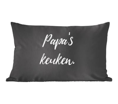 Sierkussens - Kussentjes Woonkamer - 60x40 cm - Quotes - Spreuken - Papa - Papa's keuken - Vader