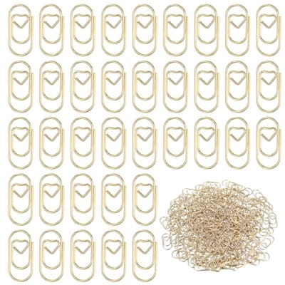 Hartvormige Paperclips - 220 Stuks - Gouden Kantoorartikelen voor School en Klaslokaal