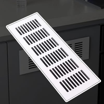Ventilatierooster Aluminium - Luchtrooster Kast - Meubels Ventileren - Vocht- en Geurpreventie - Diverse Maten - Wit