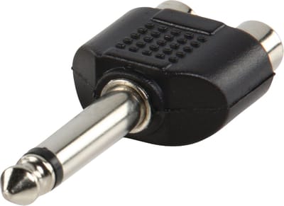 6,35mm Jack mono (m) - Tulp stereo (v) audio adapter