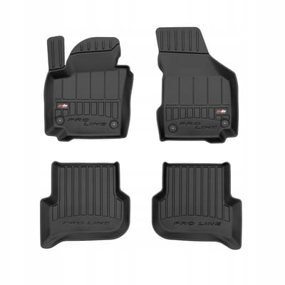 FROGUM PROLINE 3D Set - Rubberen Automatten + Kofferbakmat - Geschikt voor SEAT Altea XL (2004-2015) - Lage laadvloer - Zwart