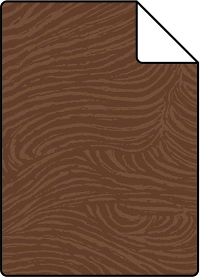 Proefstaal ESTAhome behang 3d golvende lijnen terracotta - 26.5 x 21 cm - 131368-S