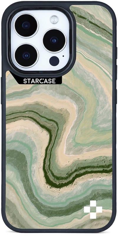 iPhone 14 Pro hoesje - magsafe hoesje / Starcase Groen Marmer / Marble Green / iPhone hoesje met Magsafe