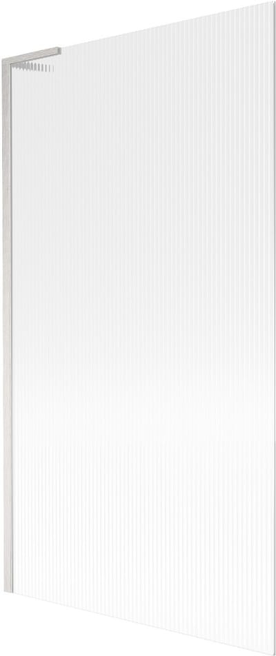 Mexen Next L badwand 1-delig 100 x 150 , strepen, geborsteld nikkel - 895-100-000-03-09-97
