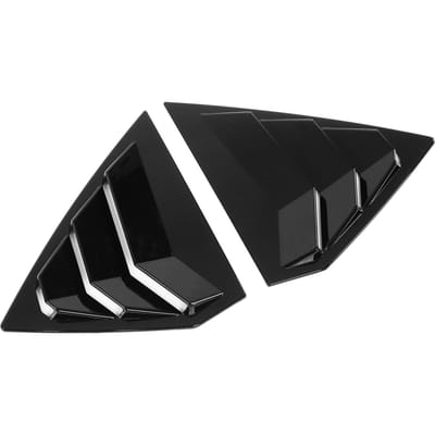 2 stuks Glanzend Zwart Achter Zijruit Lamellen Luchtinlaat Scoop Schaduwen Afdekking Vervanging voor Buick Regal 2017-2021 black