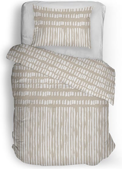Snoozing Gita Dekbedovertrek - Eenpersoons - 140x200/220 cm - Beige