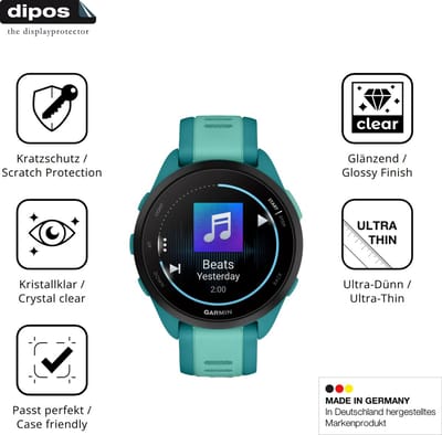 dipos – 6x Beschermfolie geschikt voor Garmin Forerunner 165 Music | Krasbestendige & heldere Screenprotector Ultra-Thin