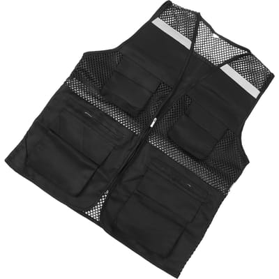Gilet de travail réfléchissant Poches multiples Conception en maille Haute visibilité Respirant Gilet de sécurité avec bandes réfléchissantes
