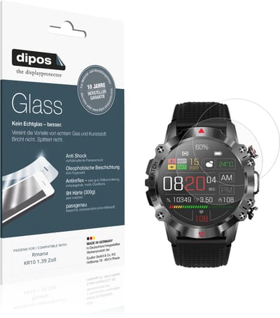 dipos – 2x Matte Pantserfolie geschikt voor Rmana KR10 1.39 Zoll | 9H Screenprotector