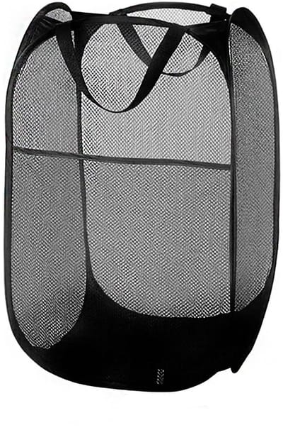 Dailygoods- Wasmand Opvouwbaar - Wasmand met Handgrepen - Opbergmand voor Vuile Kleren - Teddy Organiser Bakken - Zwart - Grote Capaciteit - Wasmanden