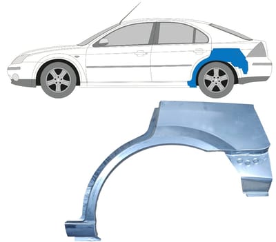 Reparatiepaneel achterspatbord voor Ford Mondeo 2000-2007 / Links