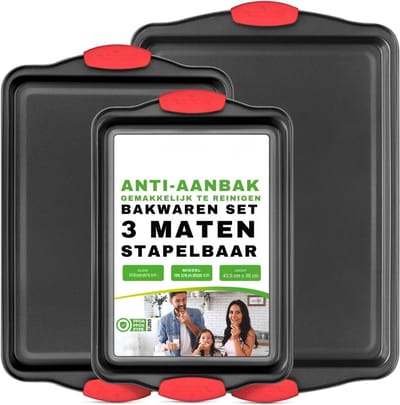 SAVI® Ovenplaat - Overbakplaat - Ovenrooster - Zwart - 43cm x 30cm x 2cm