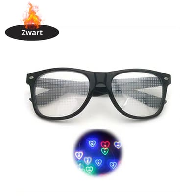 Bovista - Festival Bril - Rave - Space - Techno - Freaky Glasses - Heren - Dames - Zonnebril - Zwart