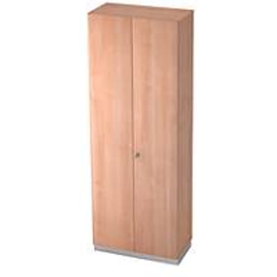 Garderobekast, 2 bladen, B 800 x D 420 mm, notenhoutpatroon