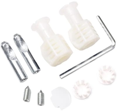Bevestigingsset Wandtoilet - Toilet Ophanging - Toilet Installeren - Automatisch Voorvergrendelend - 7 x 4 cm - Wit
