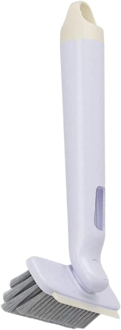 Spleetreinigingsborstel - Grout schrobber - Vegen en schrobben - 360 graden draaibaar - 25 x 16 x 3.3 cm - Paars