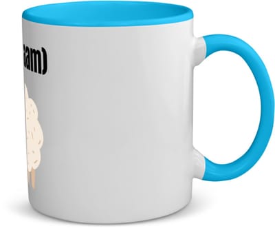 Akyol - schaap met eigen naam koffiemok - theemok - blauw - Schaap - boeren/schapen liefhebbers - iemand die houdt van schapen - verjaardag - cadeau - kado - geschenk - 350 ML inhoud