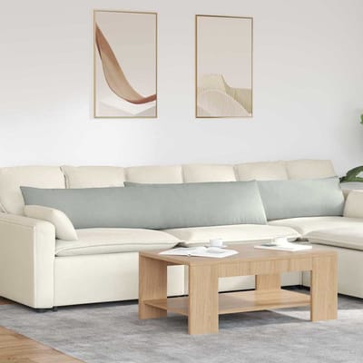 vidaXL - Zitkussens - 2 - pcs - Lichtgrijs - 200 - x - 40 - cm - Corduroy - stof