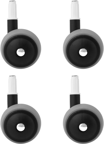 Dailygoods- Loopwagenwielen 4 Stuks - Duurzaam ABS/TPE - 360° Zwenking - Stil Rollen - Vervangingswielen - Geschikt voor Loopstoeltjes - Loopwagen